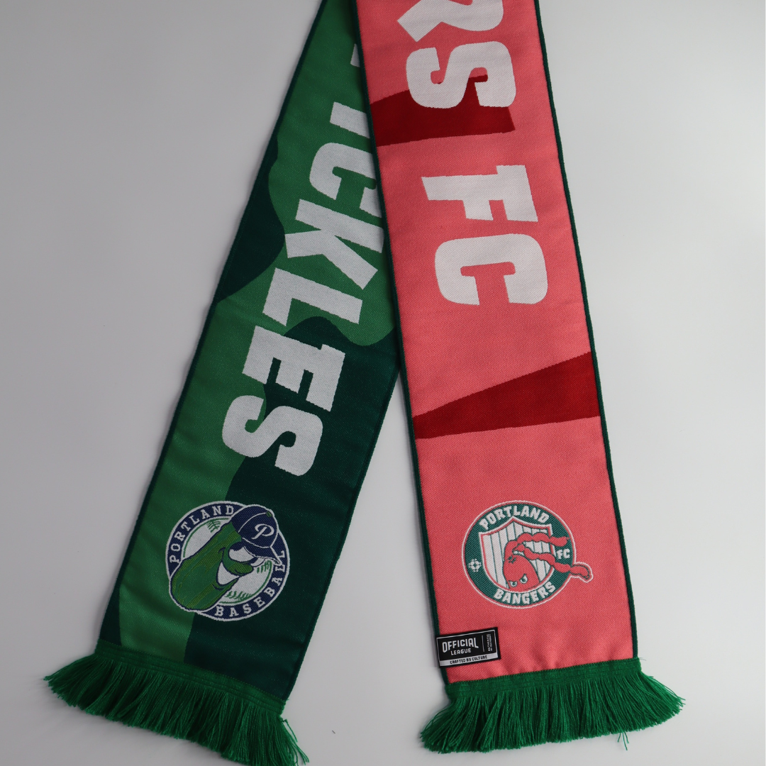 Official League Portland Pickles x Portland Bangers Collab Scarf