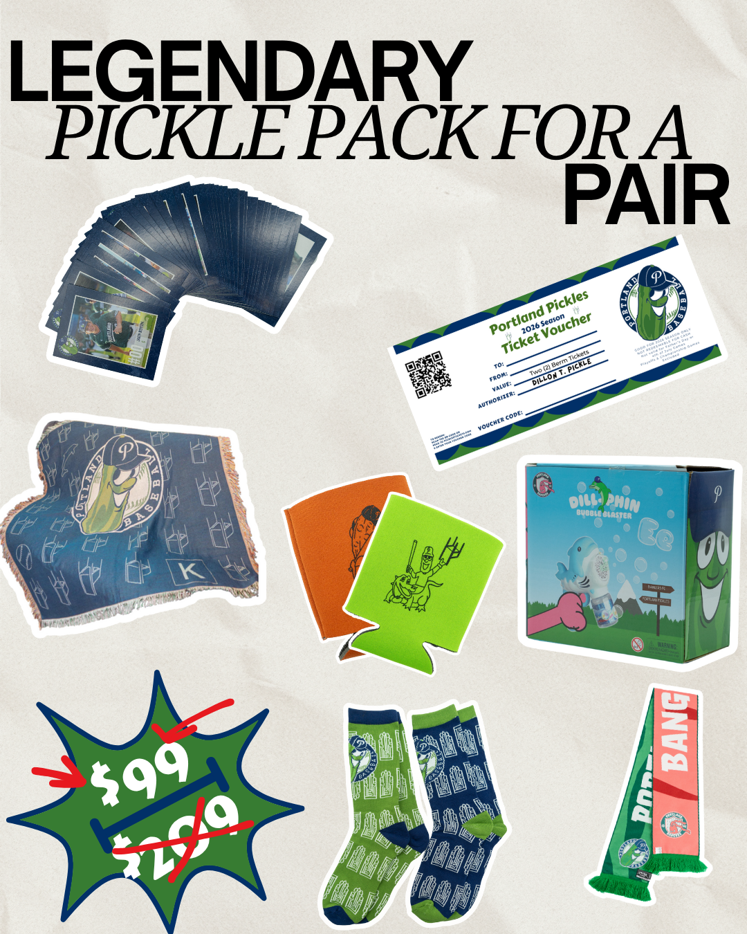 Pickles Legendary Pack for a Pair!