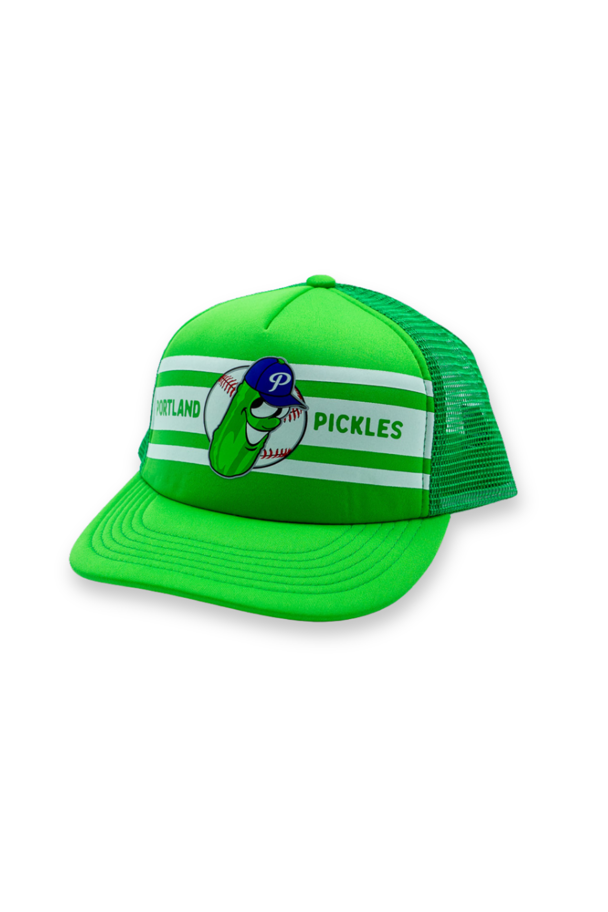 Official League x Portland Pickles Dillon Badge Green Foam Trucker Hat