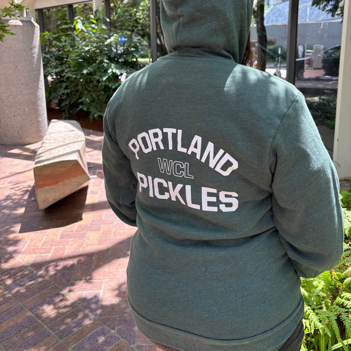 Official League x Portland Pickles Heather Forest Green WCL Full Zip Hoodie