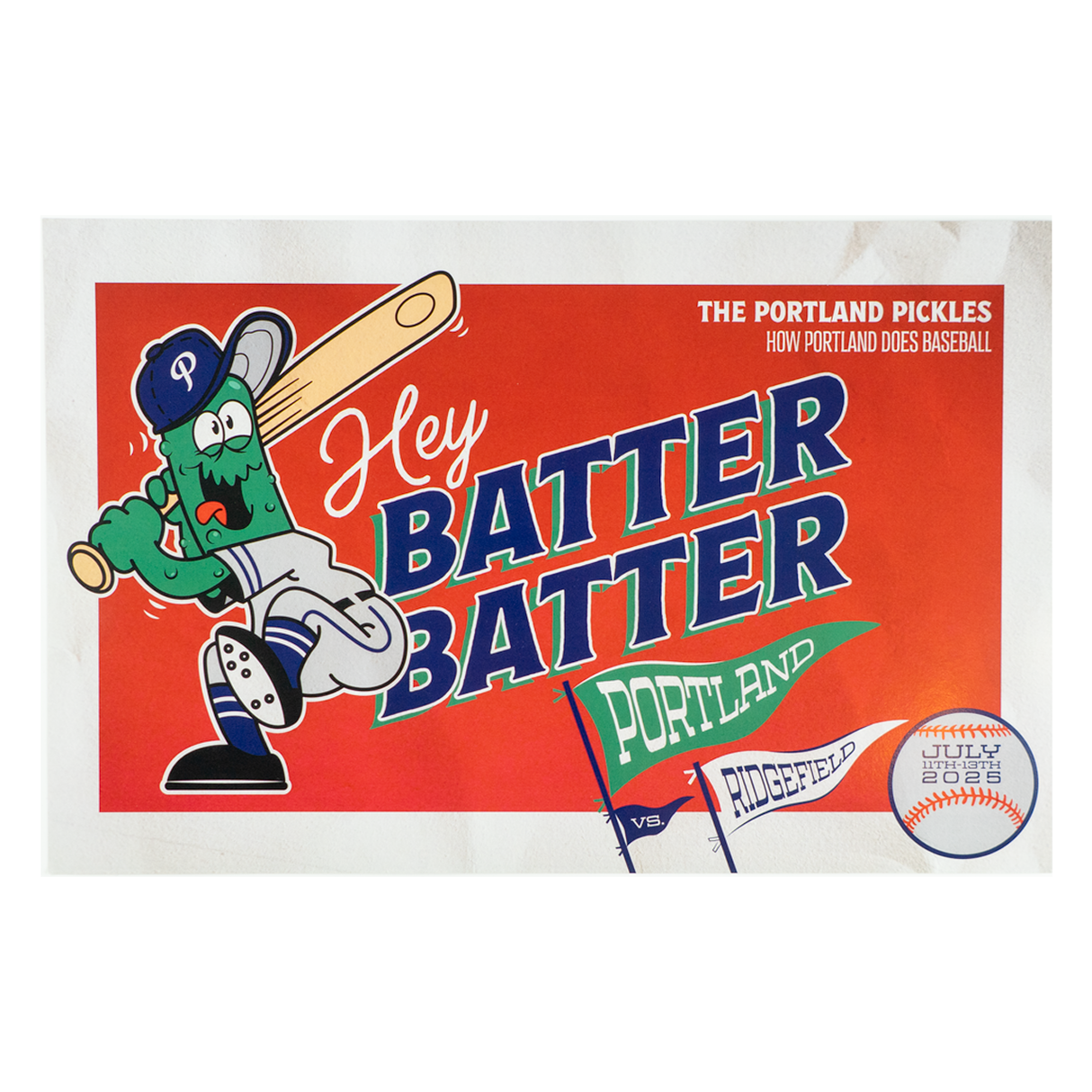 2025 Portland Pickles Artist Series Poster July 11-13 Todd Saucier