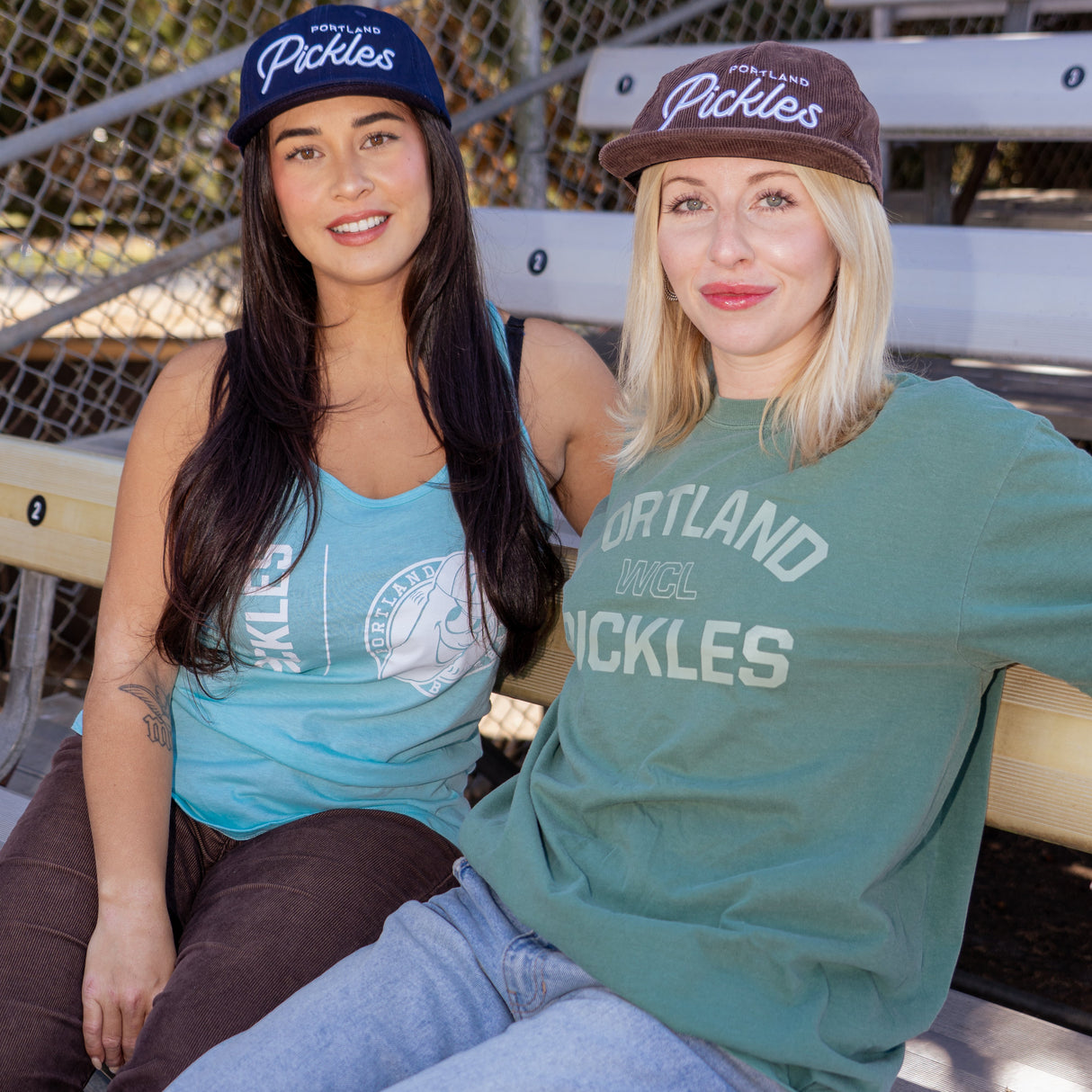 Official League x Portland Pickles Brown Corduroy Script Ha