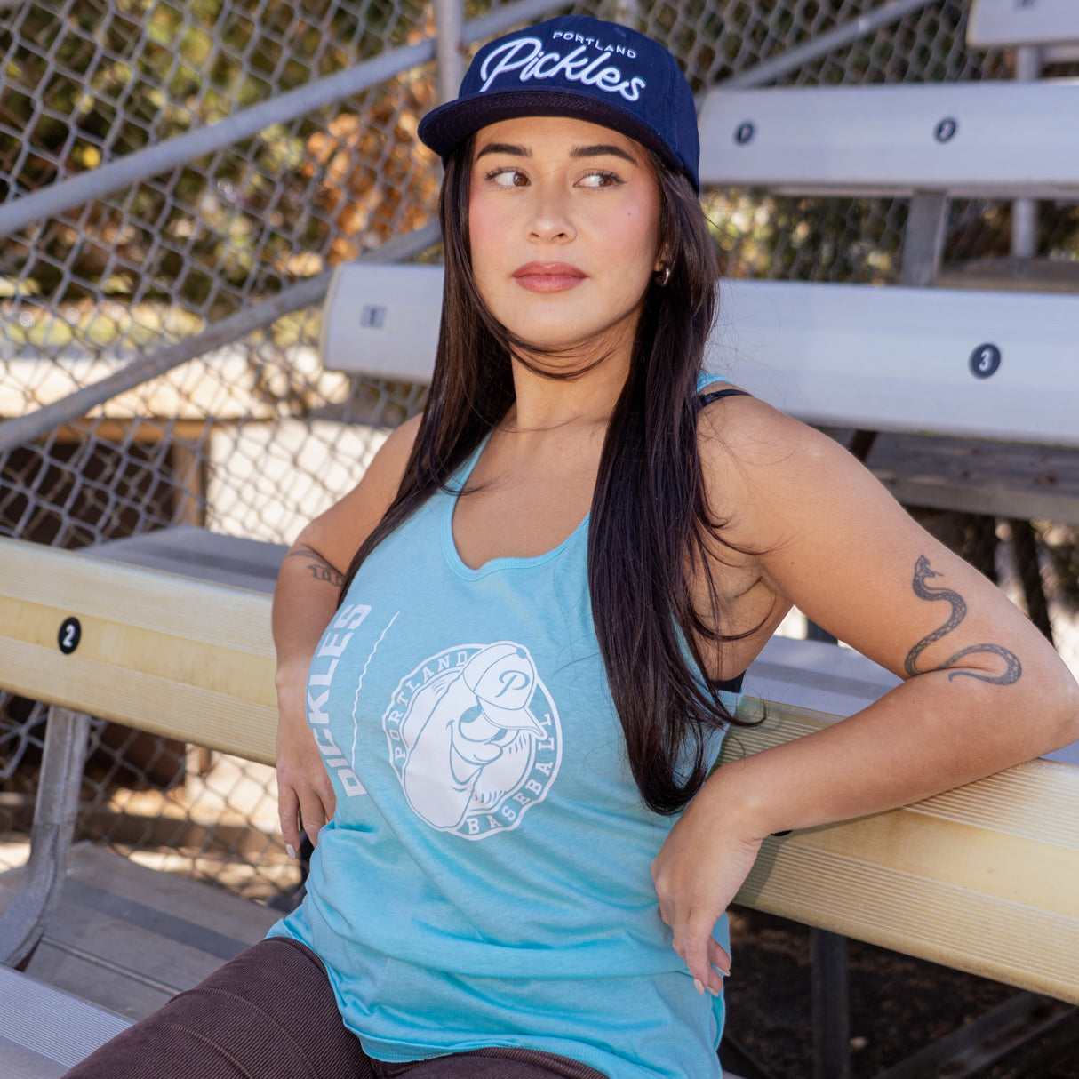 Official League x Portland Pickles Cancun Blue Tank Top