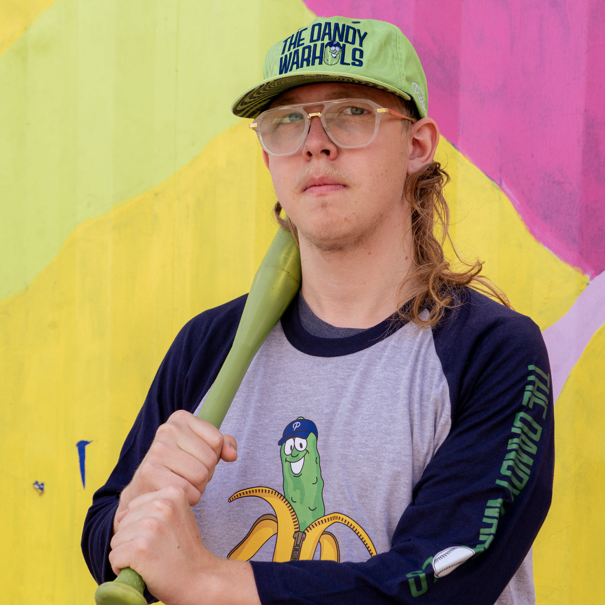 Official League presents The Dandy Warhols meet Dillon T Pickle 3/4th Baseball Tee