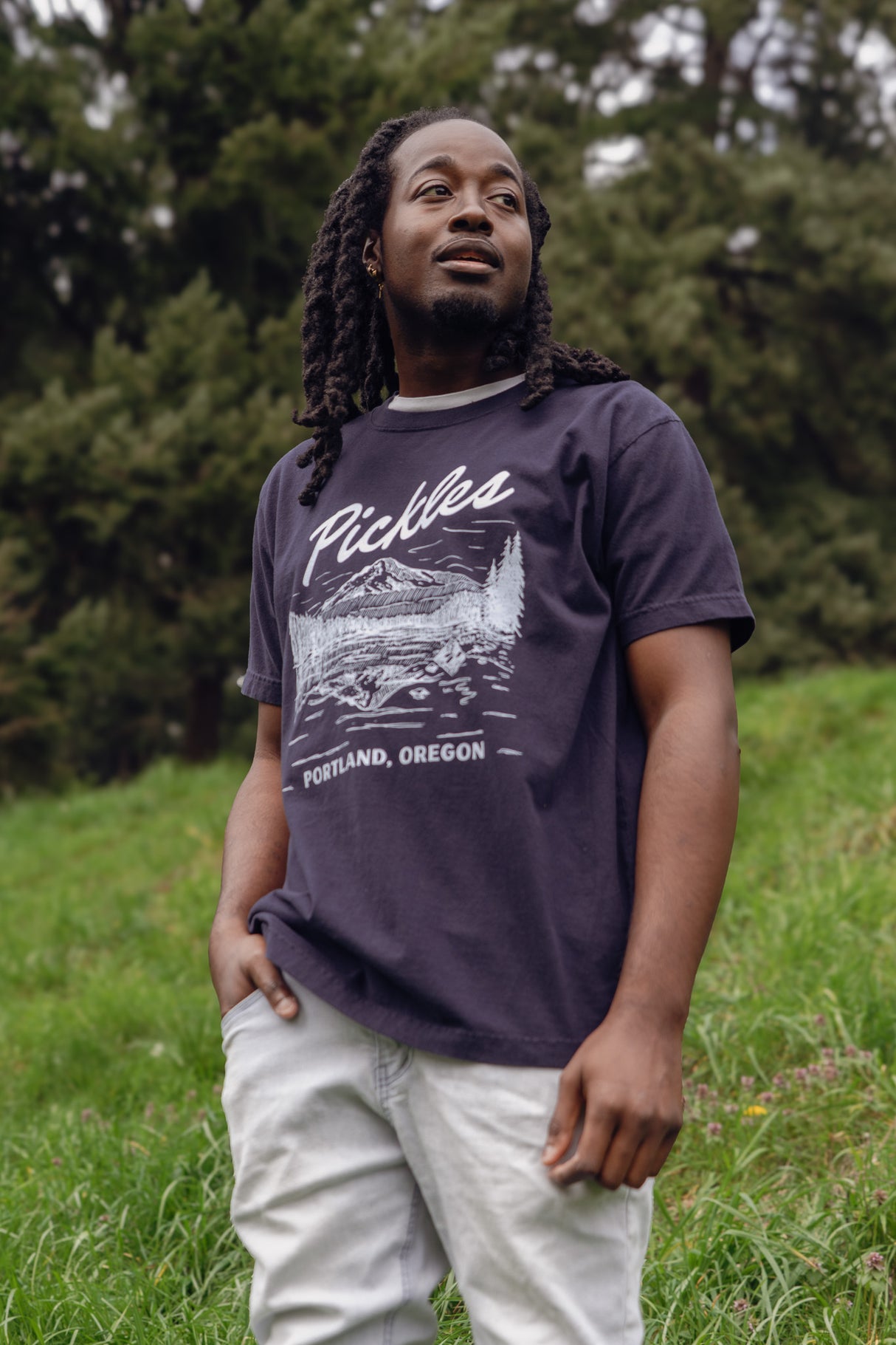 Pickles Postcard Box Tee - Navy