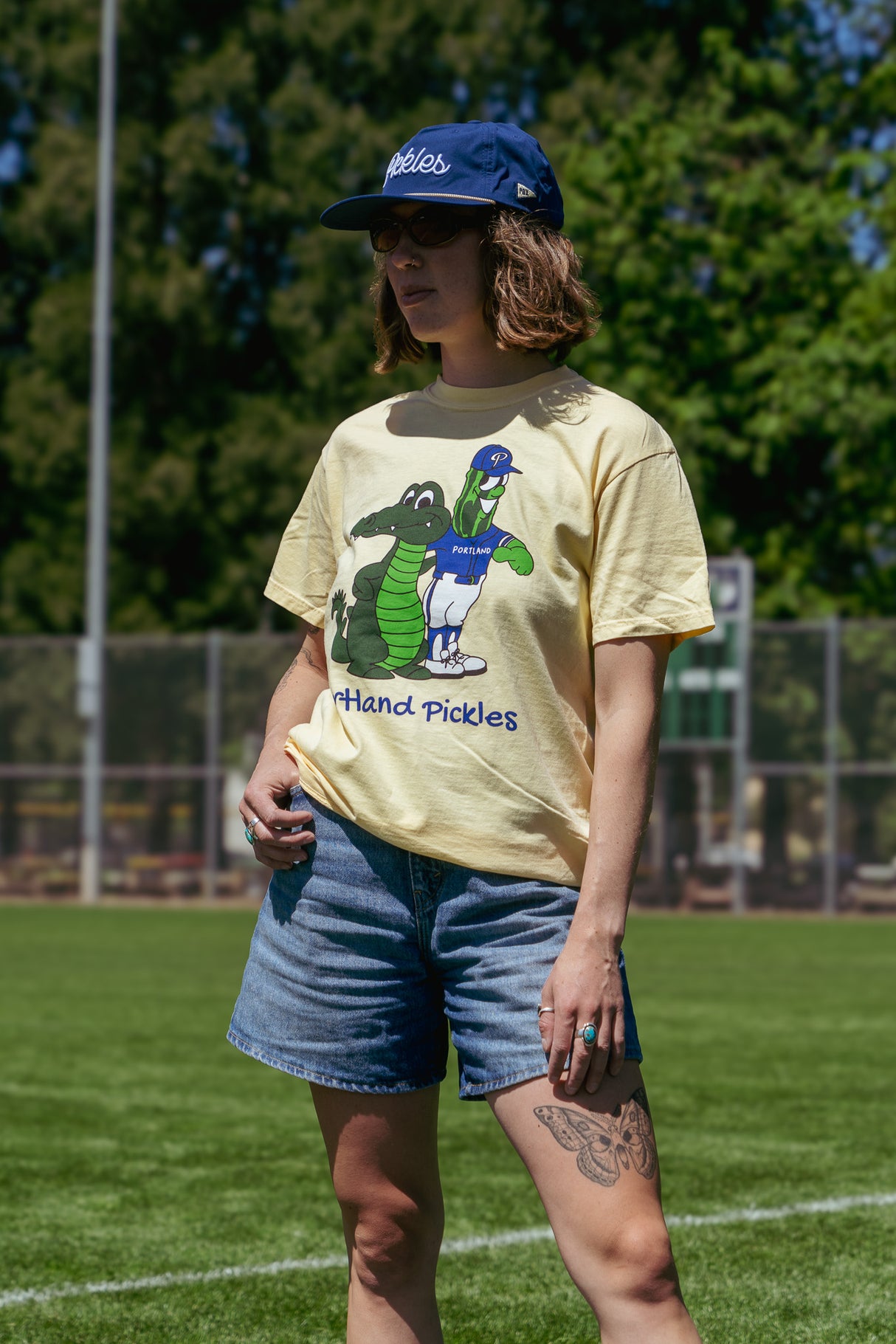 Portland Pickles Rally Gator Tee - Buttery Yellow