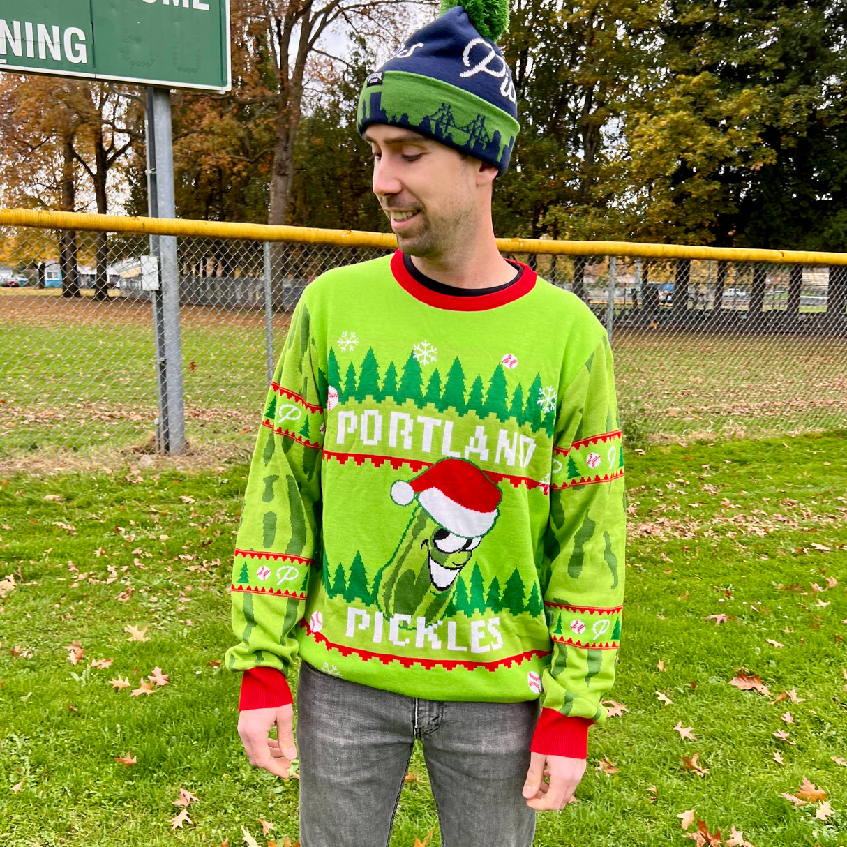 Portland Pickles Ugly Holiday Sweaters