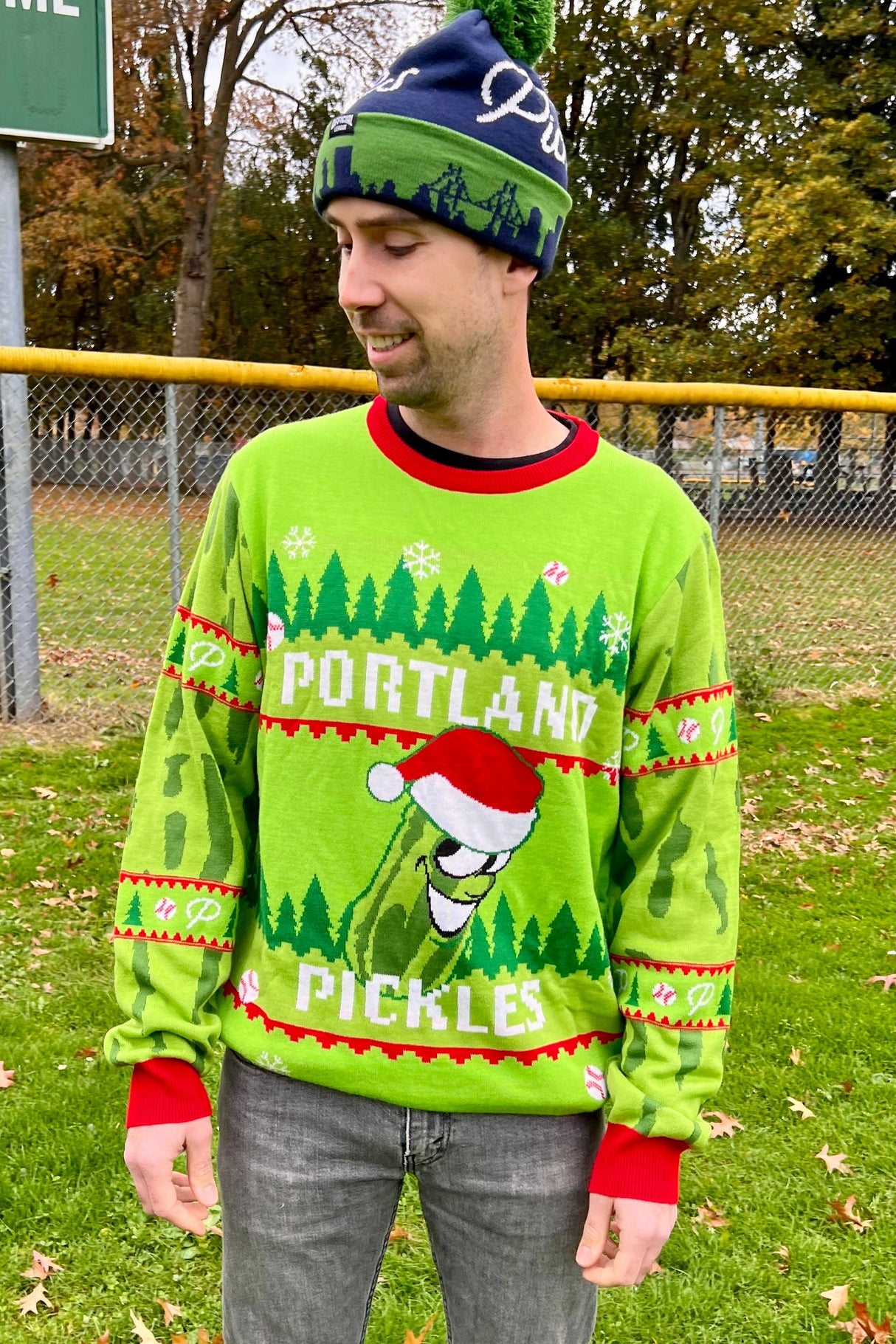 Portland Pickles Ugly Holiday Sweaters