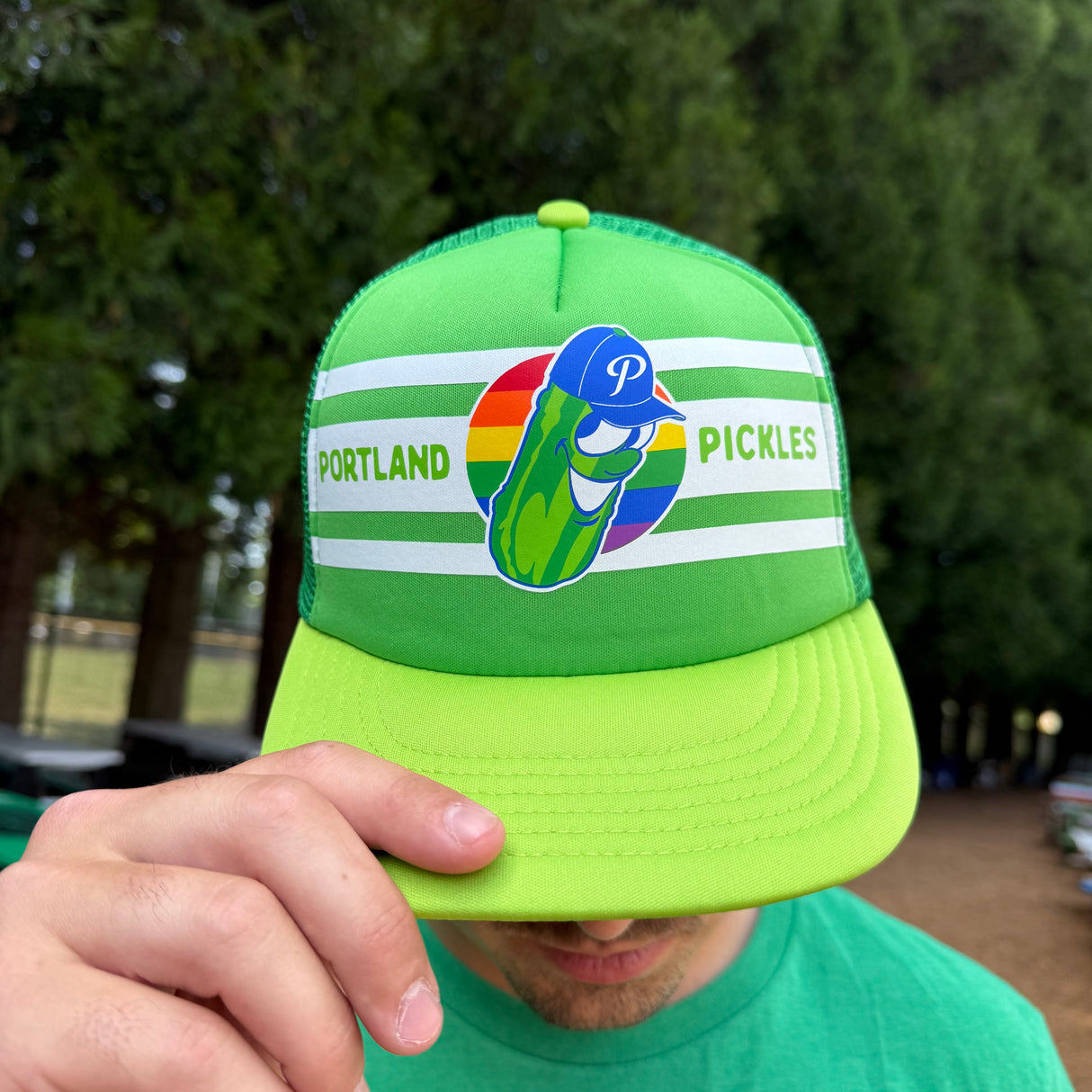 Official League Portland Pickles Pride Foam Trucker