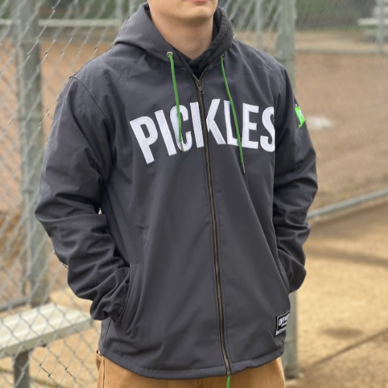 Official League x Portland Pickles On-Field Charcoal Coach's Rain Jacket