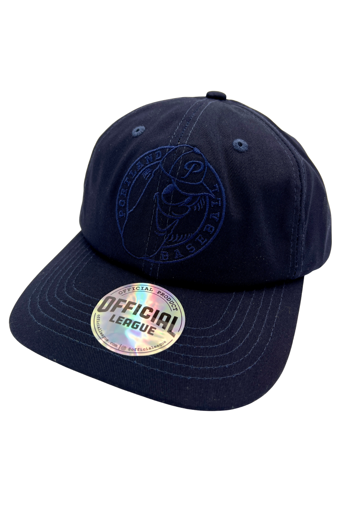 Official League x Portland Pickles Navy Blackout Dad Hat