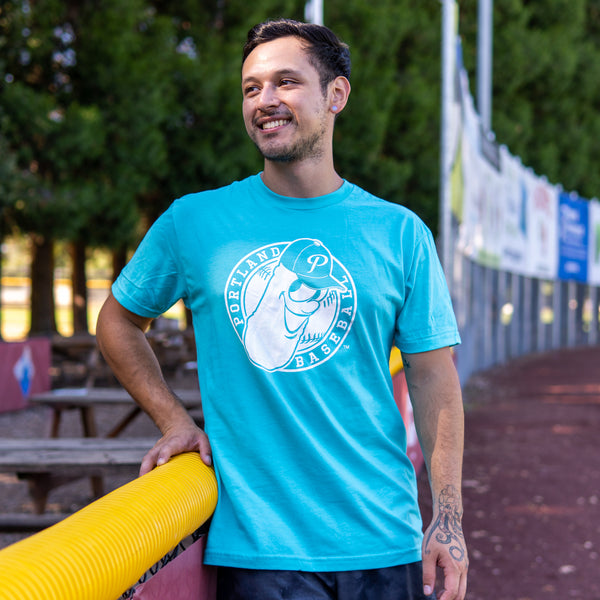 Continental Litterær kunst Husarbejde Tahiti Blue Badge T-Shirt | Portland Pickles Baseball