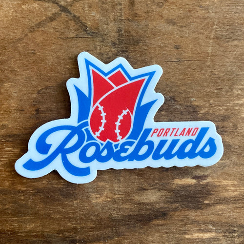 Portland Rosebuds Die Cut Sticker - Portland Pickles Baseball