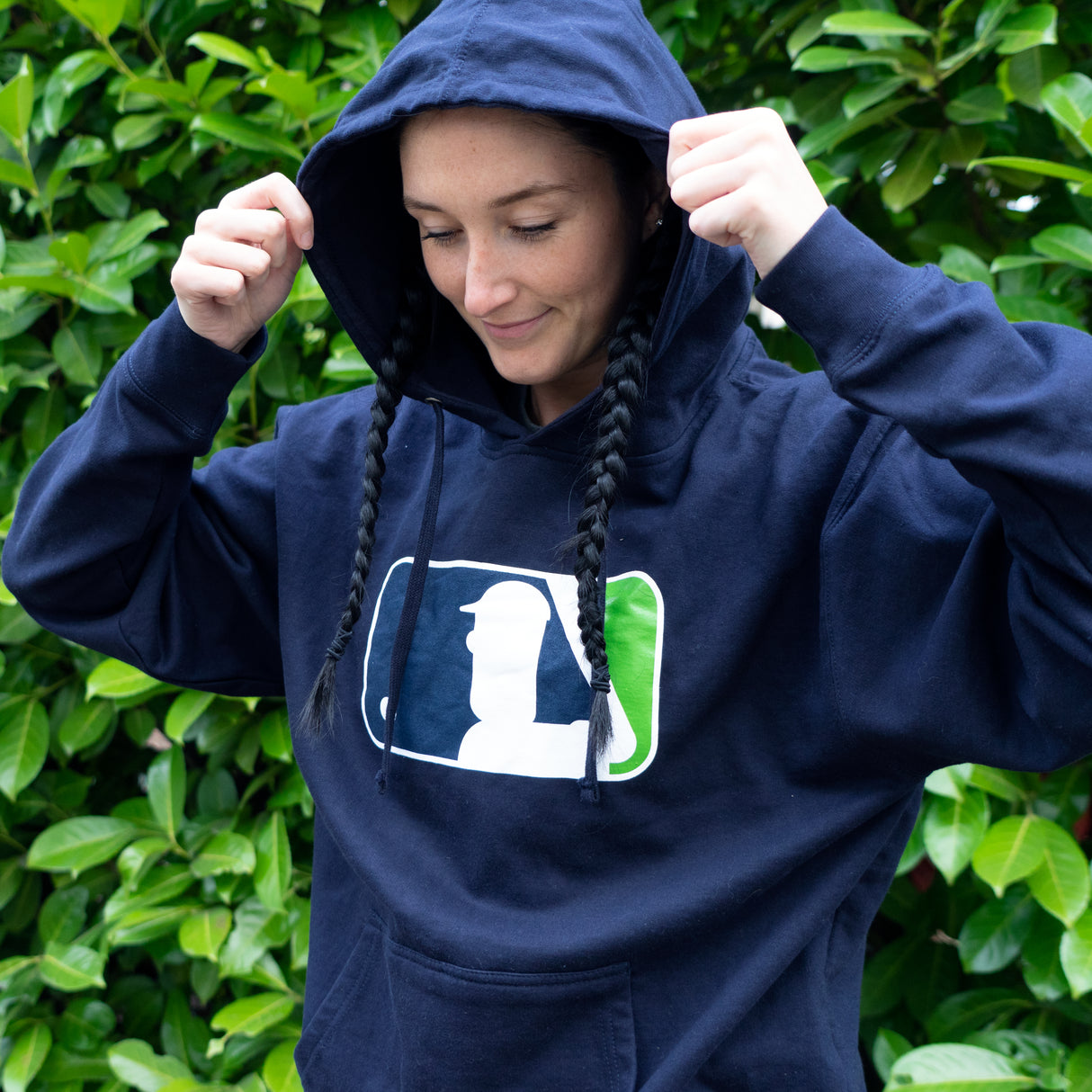 Major League Pickles Adult Navy Hoodie - Portland Pickles Baseball