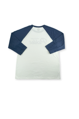 Official League x Portland Pickles Script  3/4 Sleeve - White/Navy