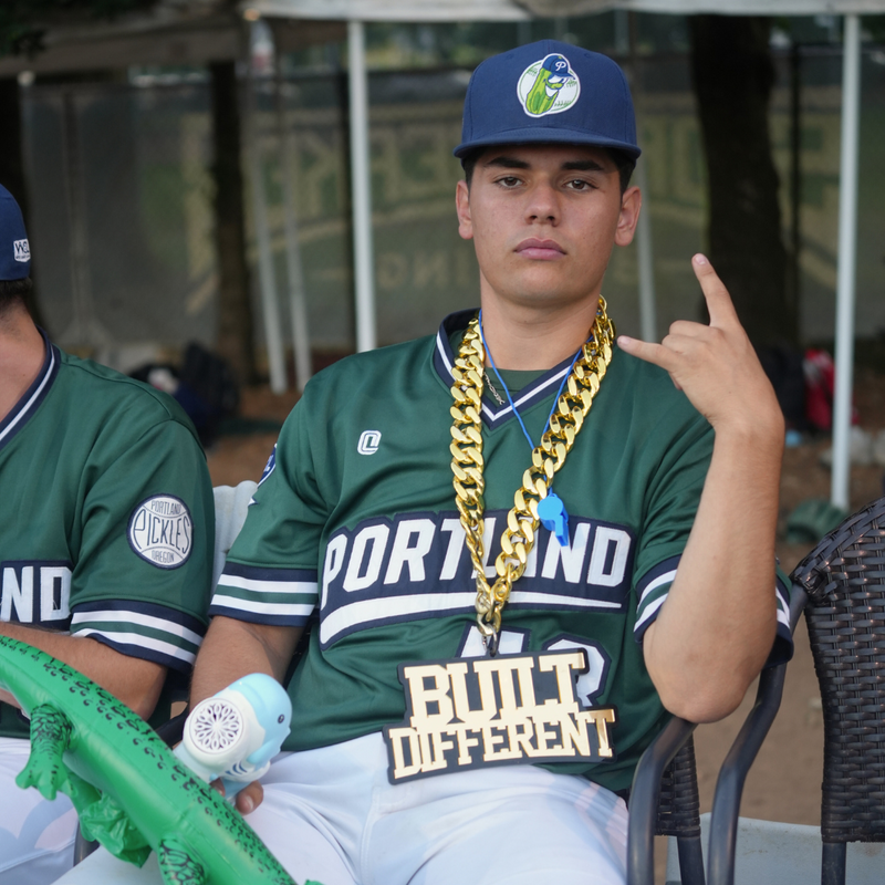 2025 Official League x Portland Pickles Player Issue Green Pullover Jersey