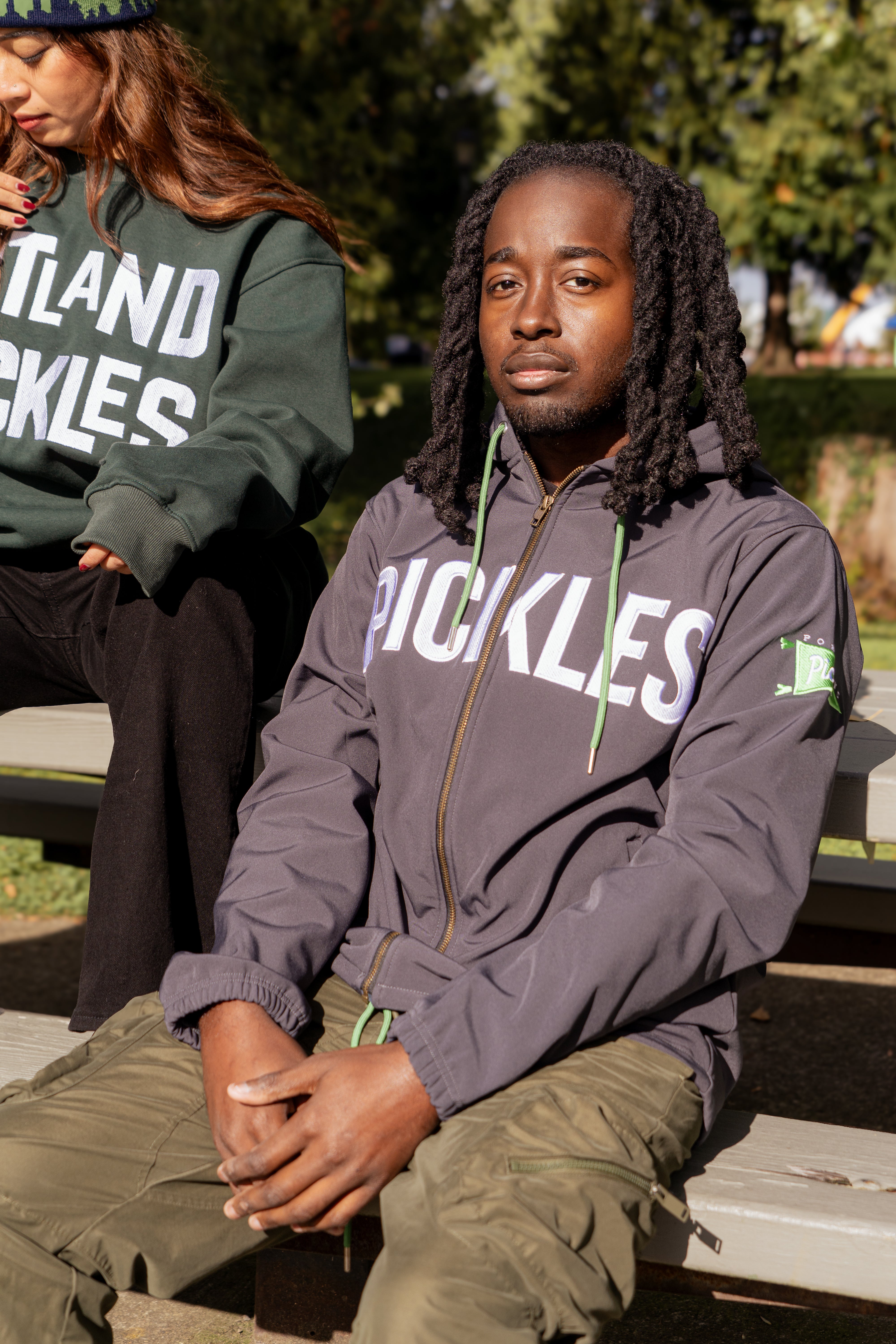 Official League x Portland Pickles Forest Green Satin Bomber Official League x Portland Pickles Forest Green Satin Bomber