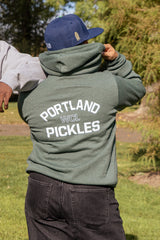 Official League x Portland Pickles Heather Forest Green WCL Full Zip Hoodie