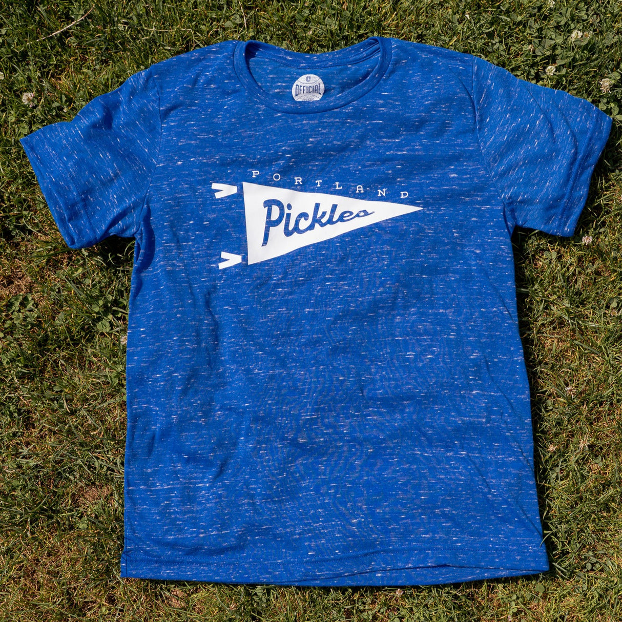 Official League x Portland Pickles Pennant Royal Blue Transfer T-shirt