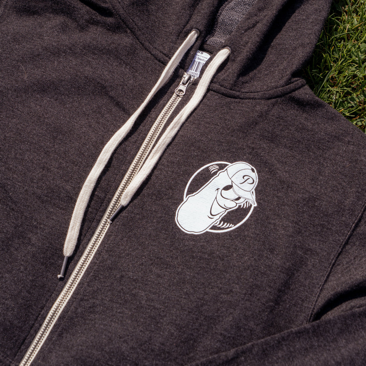 Official League X Portland Pickles Charcoal Heather Zip Up  Hoodie