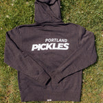 Official League X Portland Pickles Charcoal Heather Zip Up  Hoodie