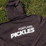 Official League X Portland Pickles Charcoal Heather Zip Up  Hoodie