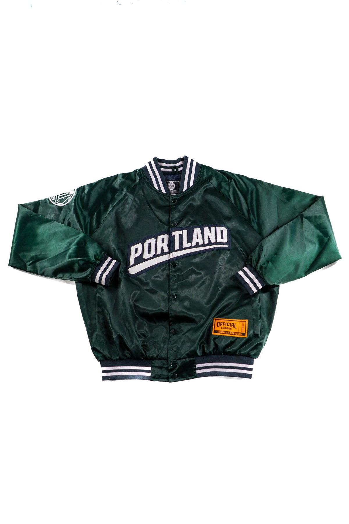 Official League x Portland Pickles Forest Green Satin Jacket