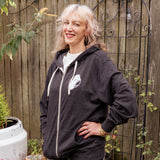 Official League X Portland Pickles Charcoal Heather Zip Up  Hoodie