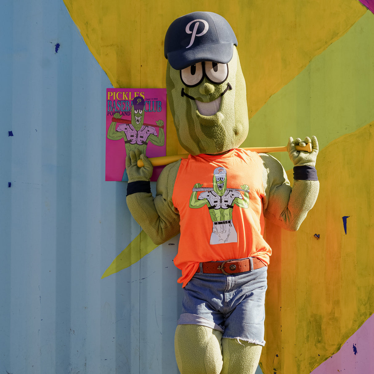 2025 Portland Pickles Artist Series T-Shirt Neon Black Tiger