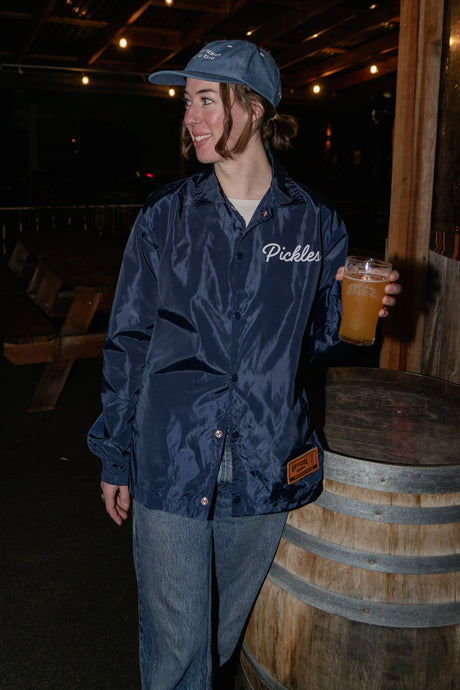 Official League x Portland Pickles Navy Blue Skater Jacket