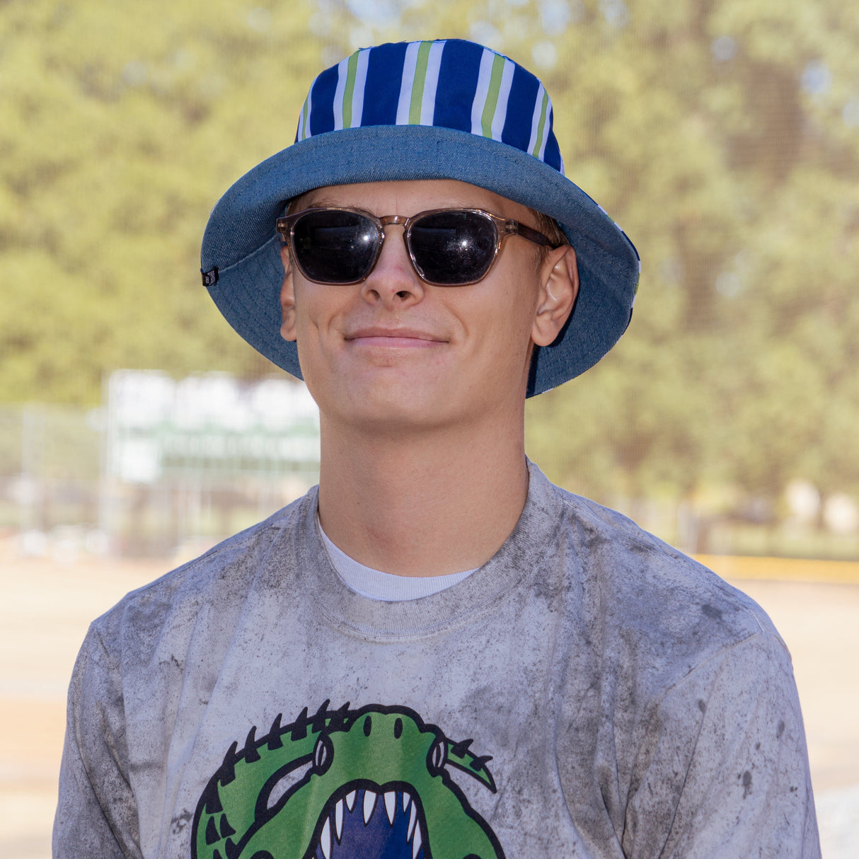 Official League x Portland Pickles Denim Reversible Bucket Hat