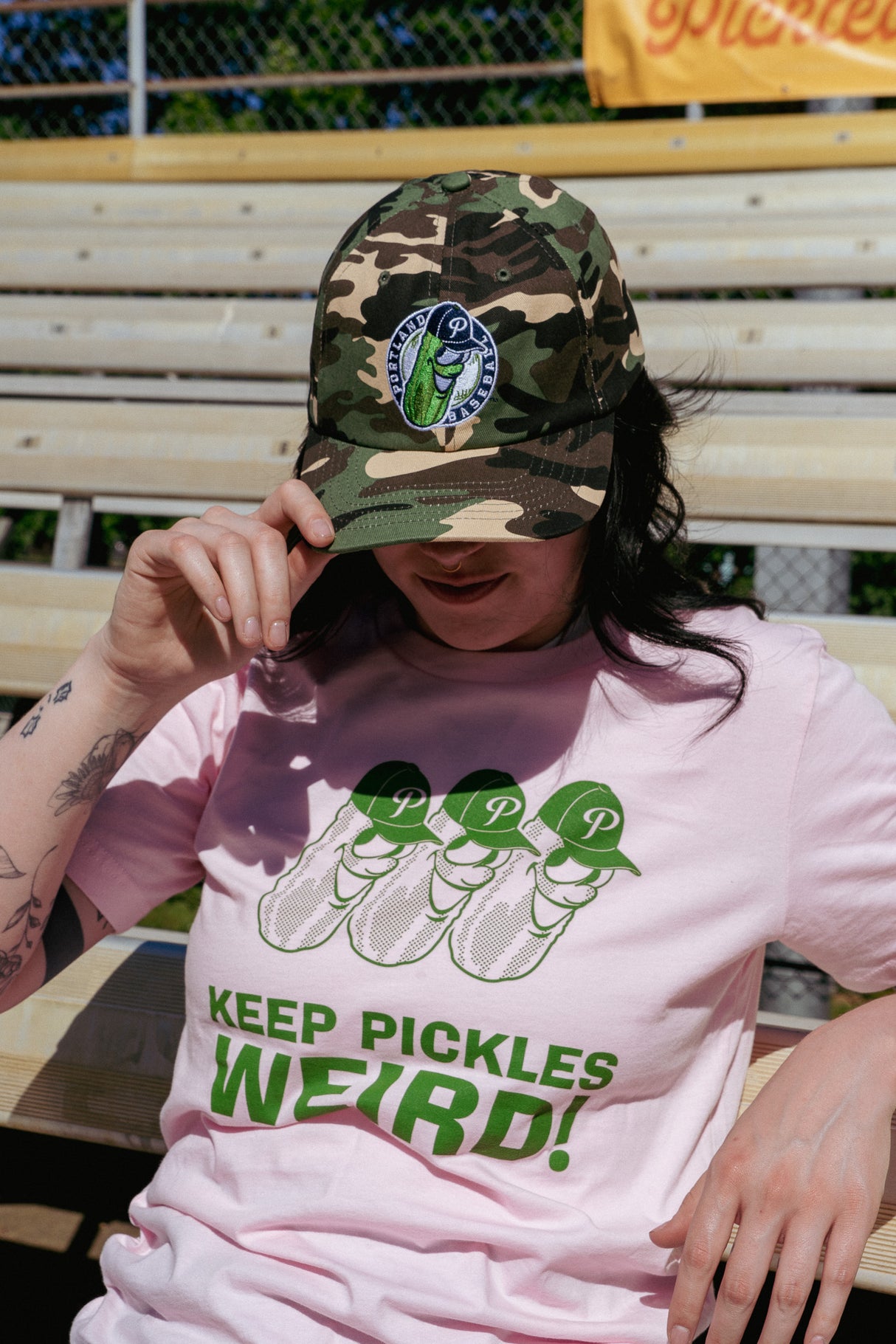 Official League Portland Pickles Camo Dad Hat