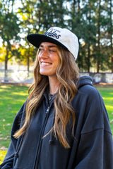 Pickles Script Cord Hat - White