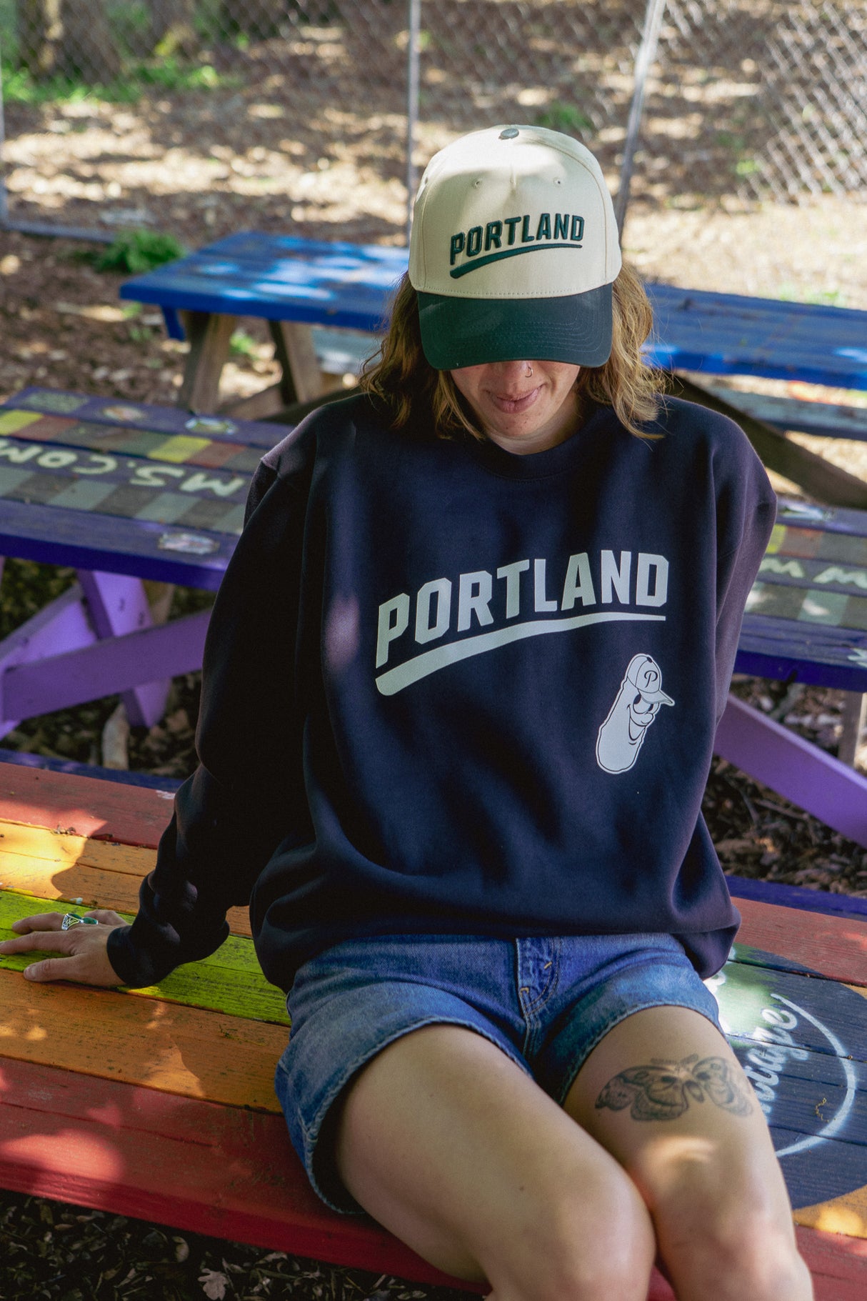 Portland Champion Logo Crewneck - Navy