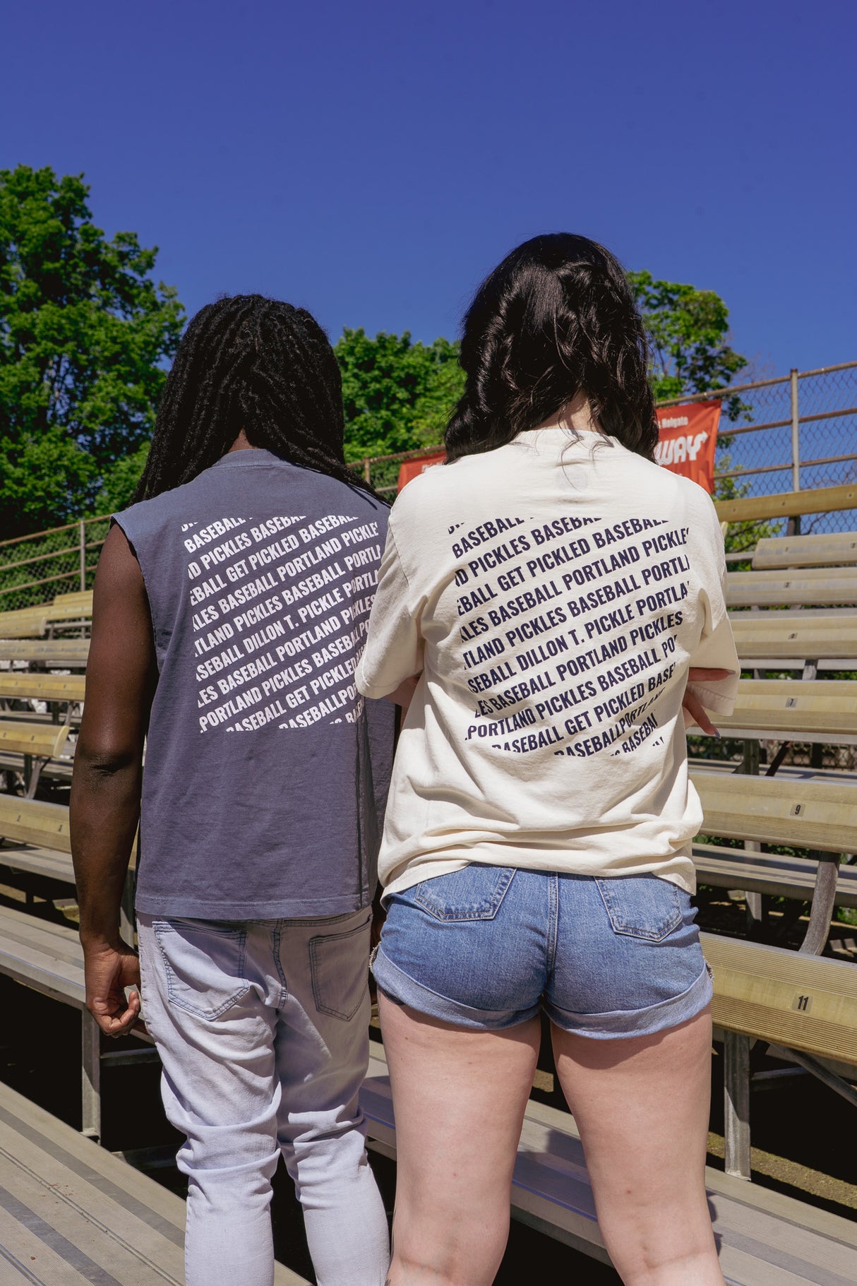 Portland Pickles Block Text Tee - Cream