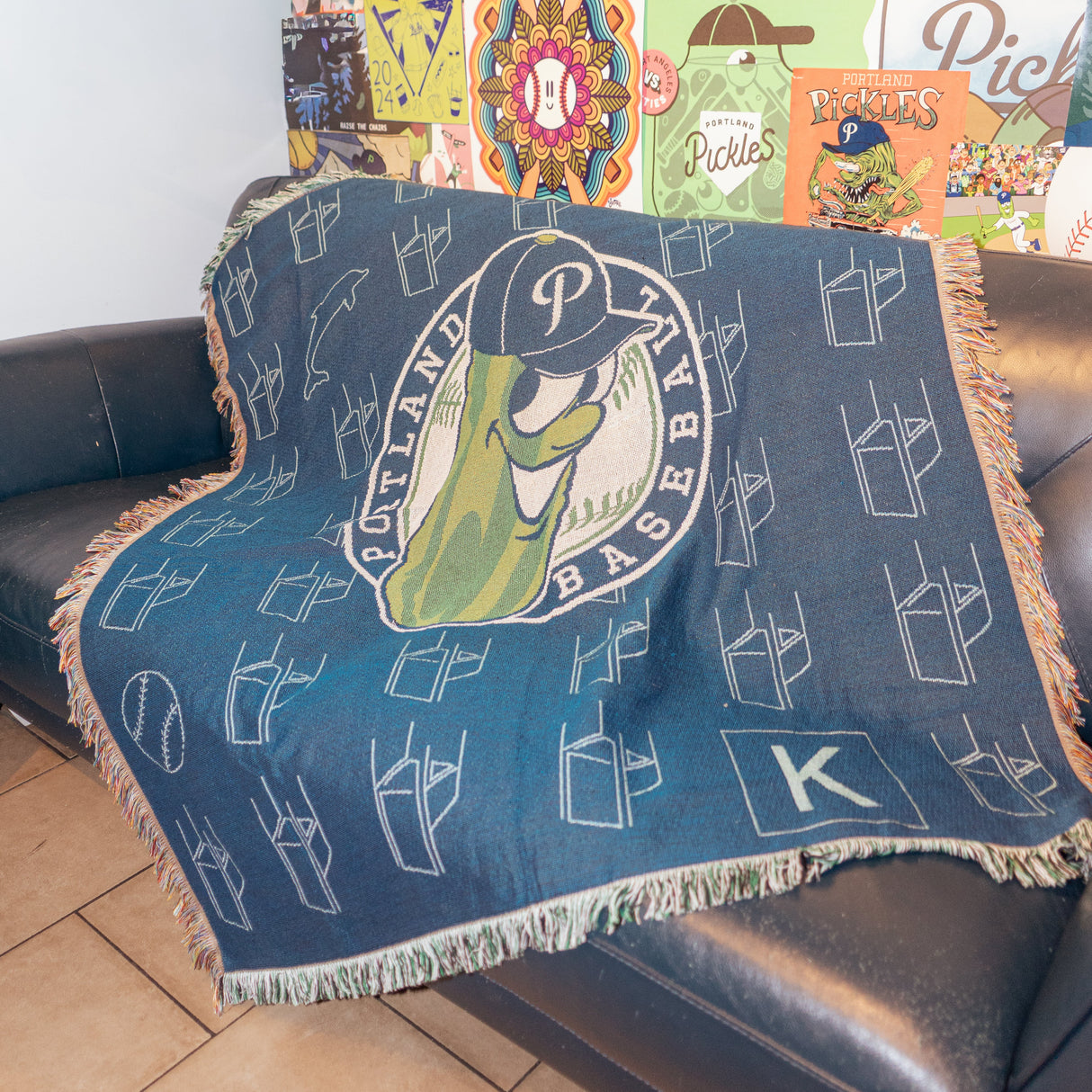 Portland Pickles Woven Blanket