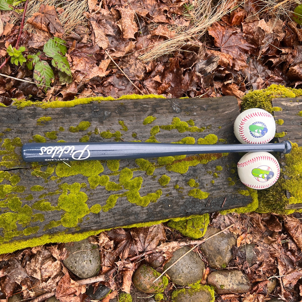 Portland Pickles Blue Mini Bat