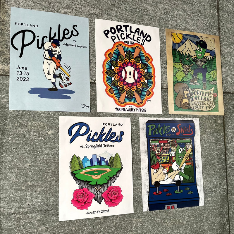 Artist Series Poster Pack - Portland Pickles Baseball