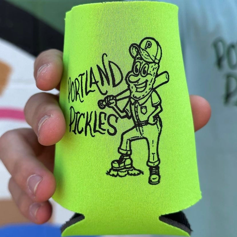 2023 July Artist Series Jed Adelman Koozie - Portland Pickles Baseball