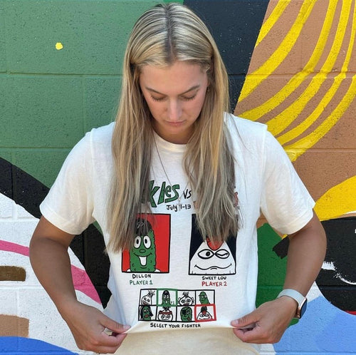 2023 July Artist Series Max Pfenning T-Shirt (IN PARK ONLY) - Portland Pickles Baseball