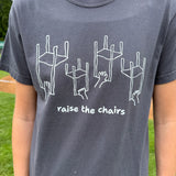 Official League x Portland Pickles Raise The Chairs Dark Grey T-Shirt