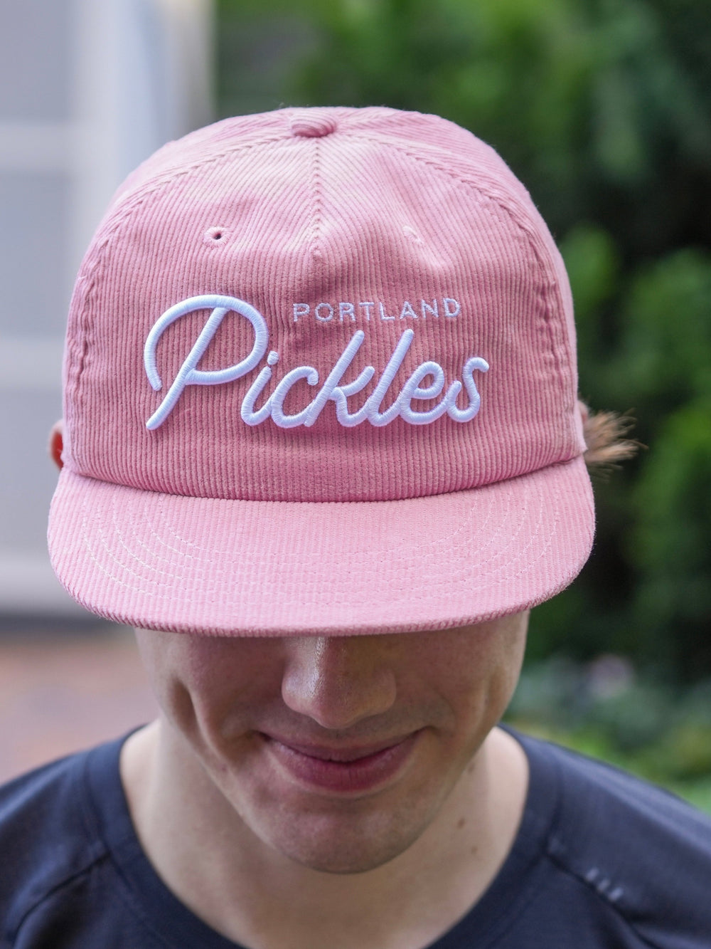 Official League x Pickles Script Corduroy Hat Pink
