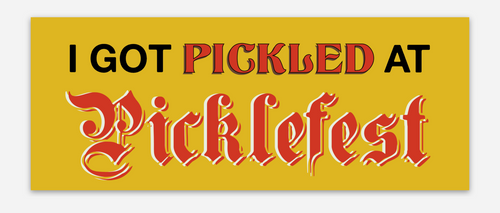 Pickled @ Picklefest Sticker - Portland Pickles Baseball