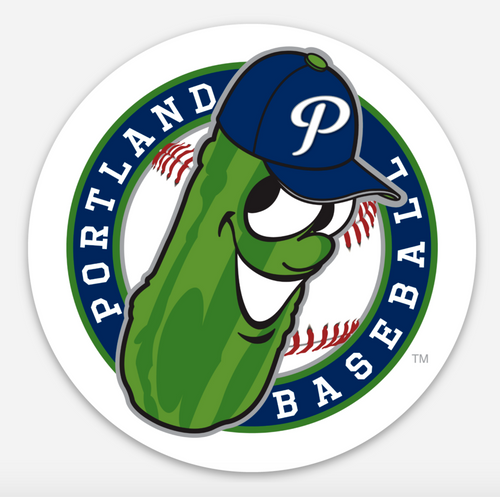 Pickles badge sticker - Portland Pickles Baseball