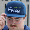 Official League Portland Pickles Script Fitted Hat - Portland Pickles Baseball