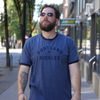 Portland Pickles Arched Logo Ringer Shirt Heather Navy