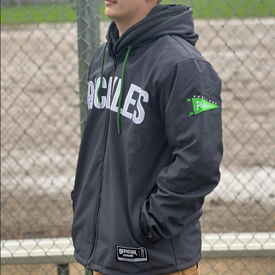 Official League x Portland Pickles On-Field Charcoal Coach's Rain Jacket