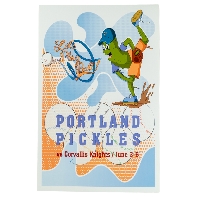2025 Portland Pickles Artist Series Poster June 3-5 Shade Pratt