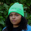 Official League Portland Pickles Script Neon Green Beanie - Portland Pickles Baseball