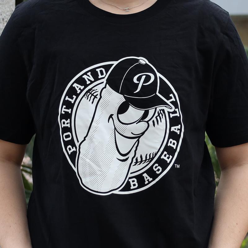 Dillon Badge Black T-Shirt - Portland Pickles Baseball